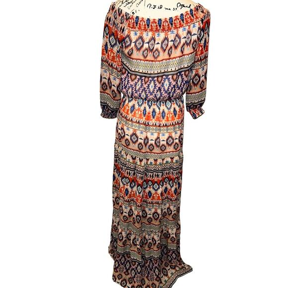 NEW YORK & COMPANY AZTEC PRINT MAXI DRESS SIZE Small - Picture 6 of 9